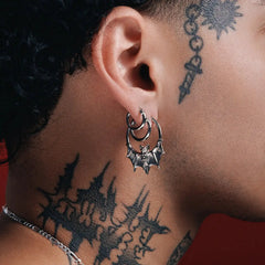 BAT HOOP EARRING