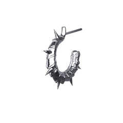 ARMORED OPEN HOOP EARRING