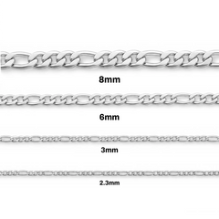 STAINLESS STEEL FIGARO CHAIN