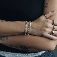SILVER FIGARO BRACELET