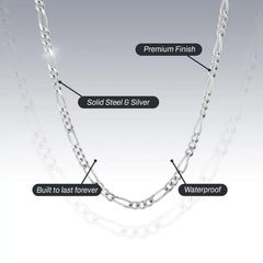 STERLING SILVER FIGARO CHAIN