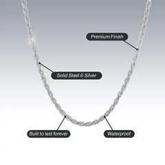 STERLING SILVER ROPE CHAIN