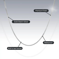 STAINLESS STEEL SQUARE SNAKE CHAIN