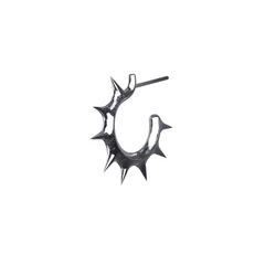 SPIKED OPEN HOOP EARRING