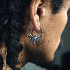 BAT HOOP EARRING