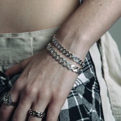SILVER 6MM CURB BRACELET