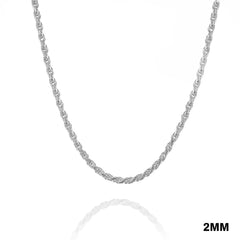 STERLING SILVER ROPE CHAIN