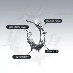 ARMORED OPEN HOOP EARRING