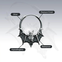 BAT HOOP EARRING
