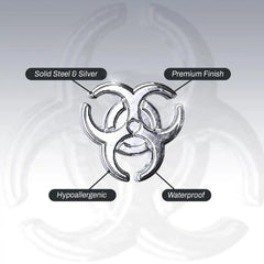 BIOHAZARD STUD EARRING