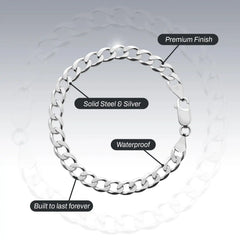 SILVER 6MM CURB BRACELET