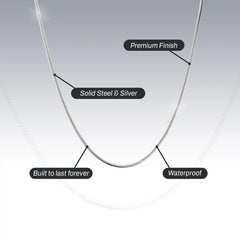 1.3MM STERLING SILVER REAL SNAKE CHAIN