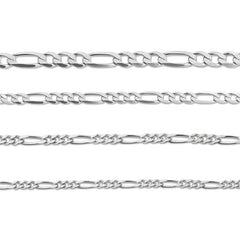 STERLING SILVER FIGARO CHAIN